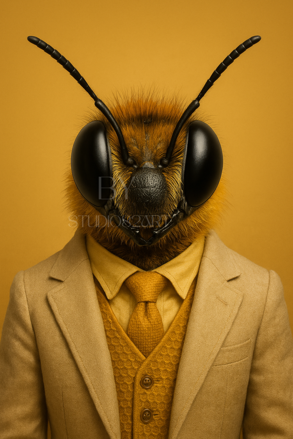 Dier in pak - jouw eigen ontwerp - Digitaal portret op maat