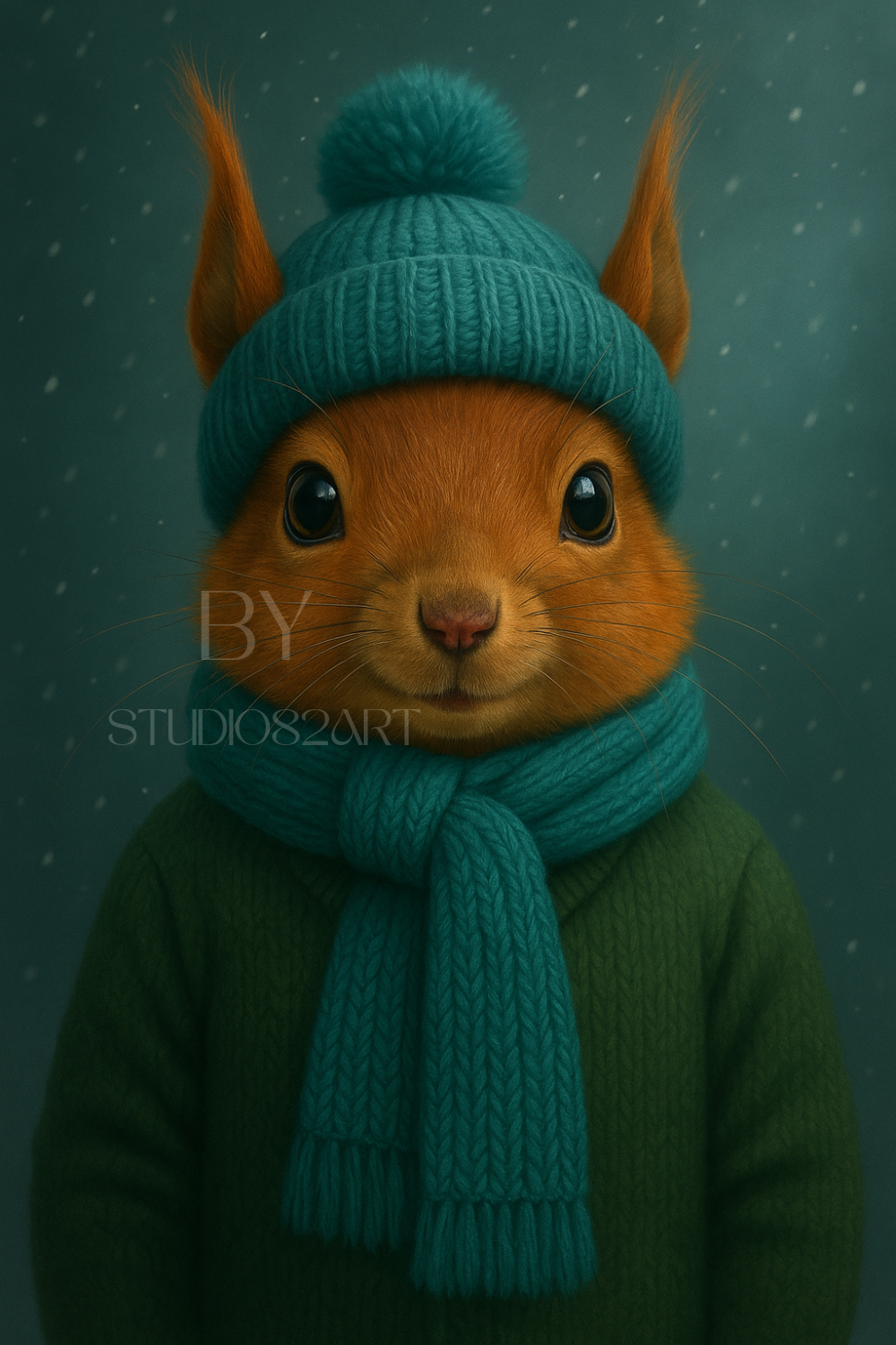 Dier in pak - jouw eigen ontwerp - Digitaal portret op maat