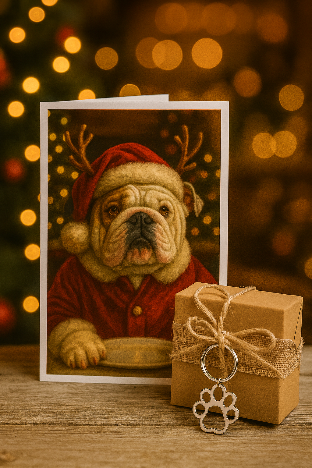 Brievenbus cadeau klein - Dier in pak print 13x18 cm + kadootje