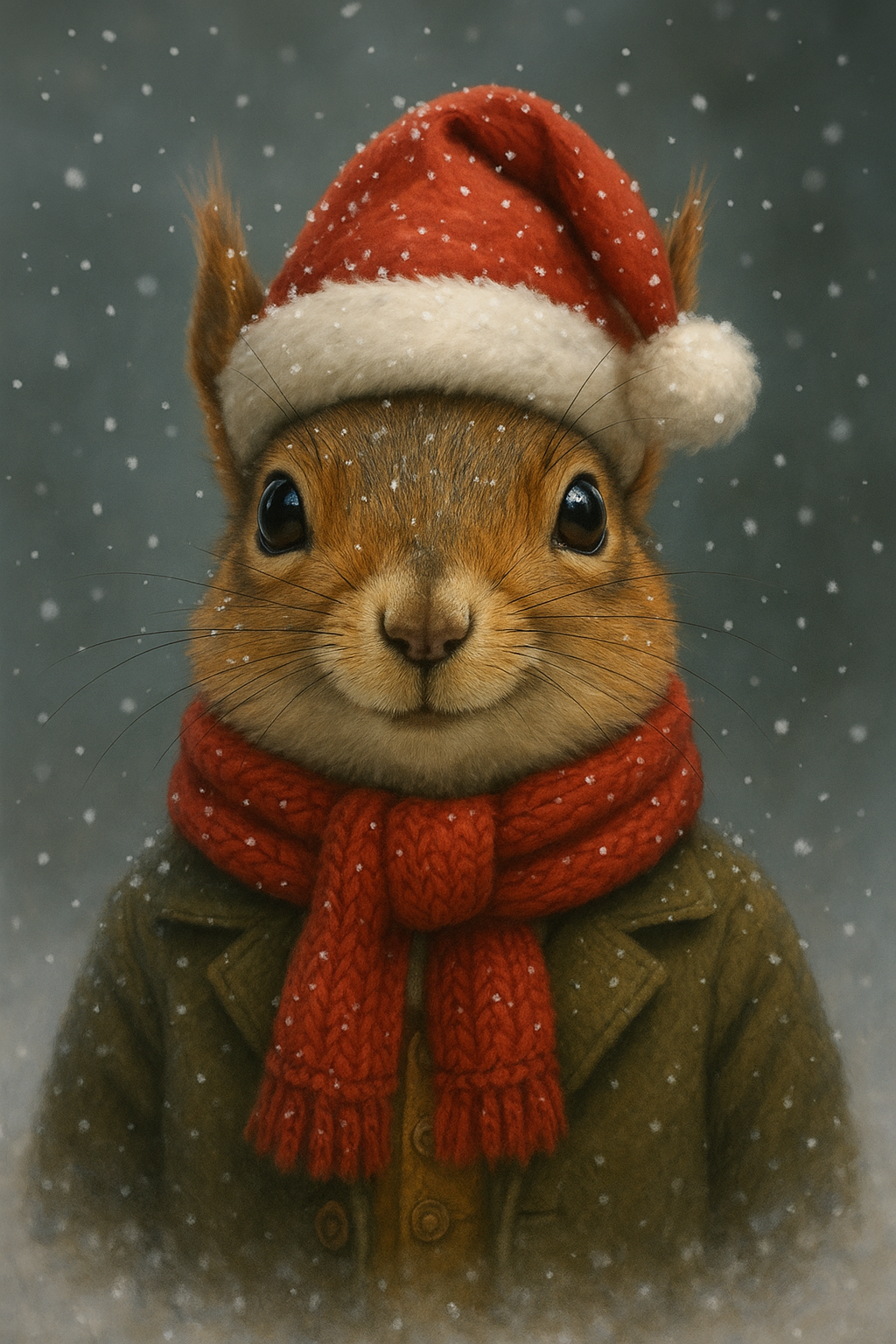 Dier in pak - Kerst editie - Digitaal portret op maat