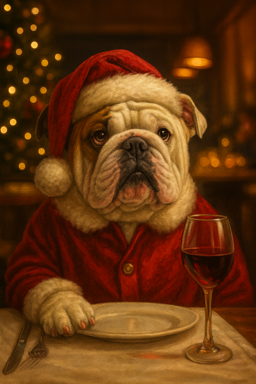 Dier in pak - Kerst editie - Digitaal portret op maat