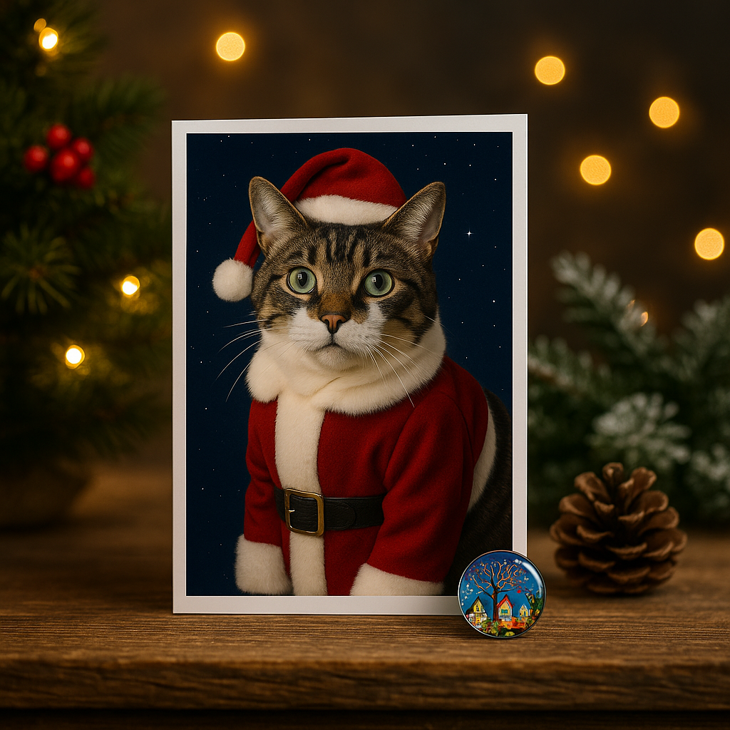 Brievenbus cadeau klein - Dier in pak print 13x18 cm + kadootje